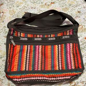 LeSportsac Colorful Striped Shoulder Bag